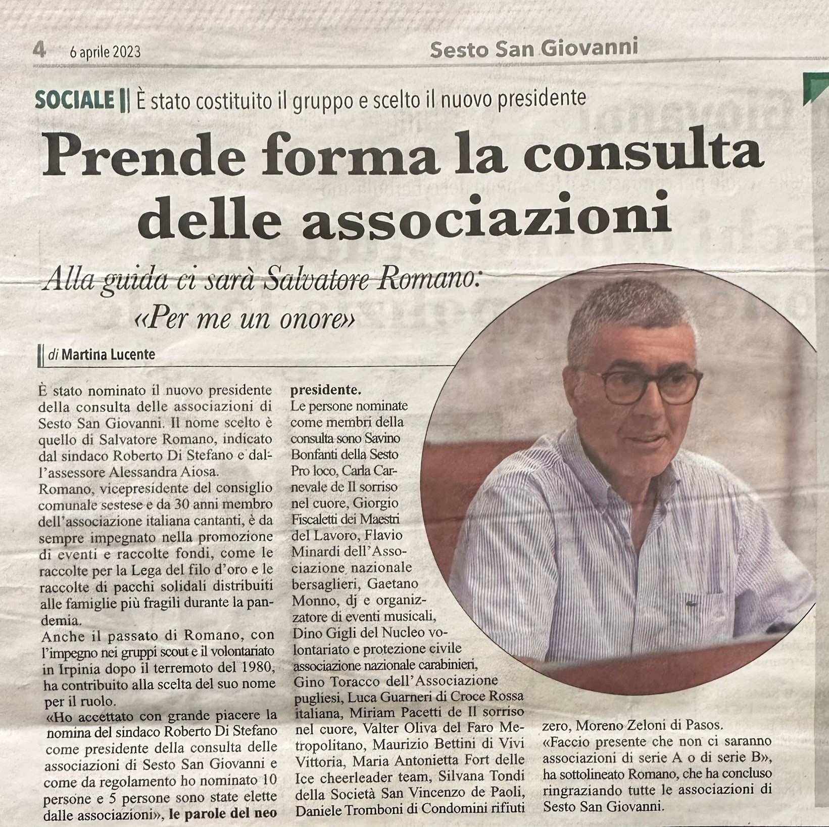 Sesto San Giovanni Consulta delle associazioni: 